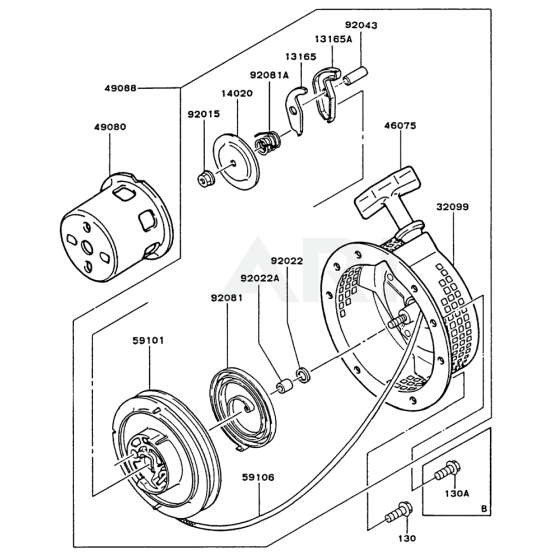 Starter for Kawasaki FG150G Engine