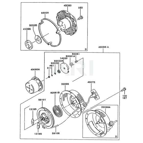 Starter for Kawasaki FG300D Engine