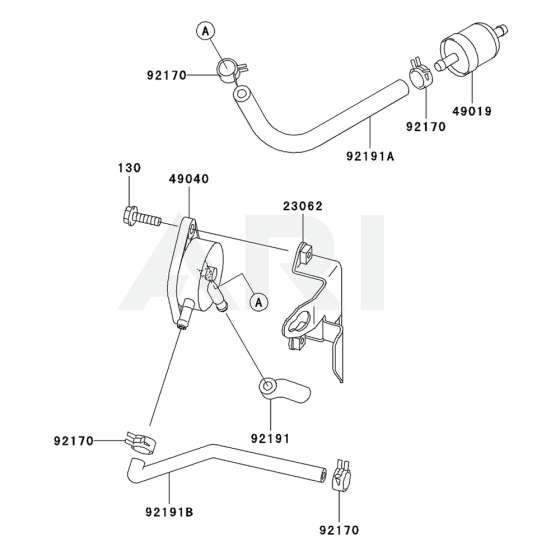 Fuel Tank / Fuel Valve for Kawasaki FH451V Engine