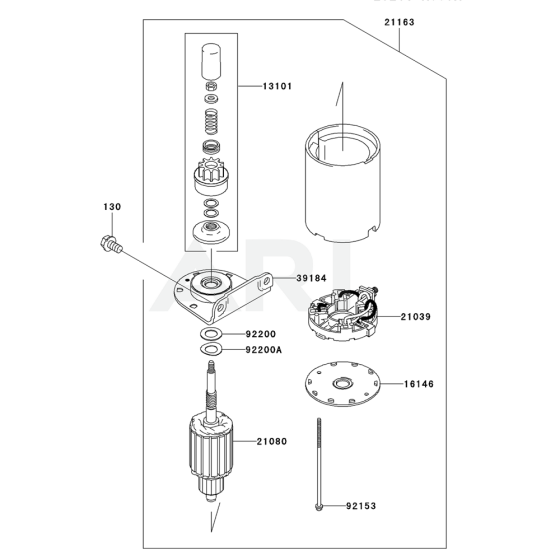 Starter for Kawasaki FH480V Engine