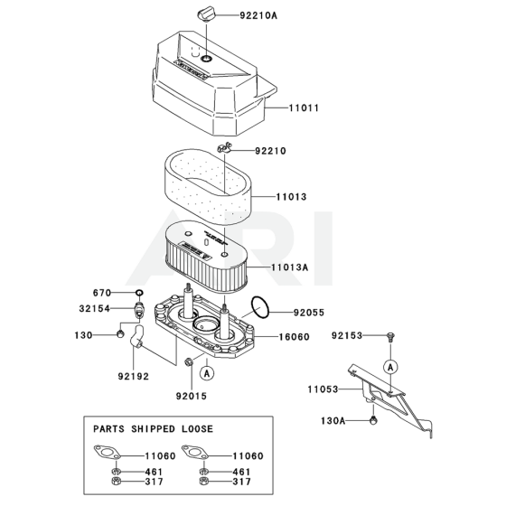 Air Filter / Muffler for Kawasaki FH480V Engine