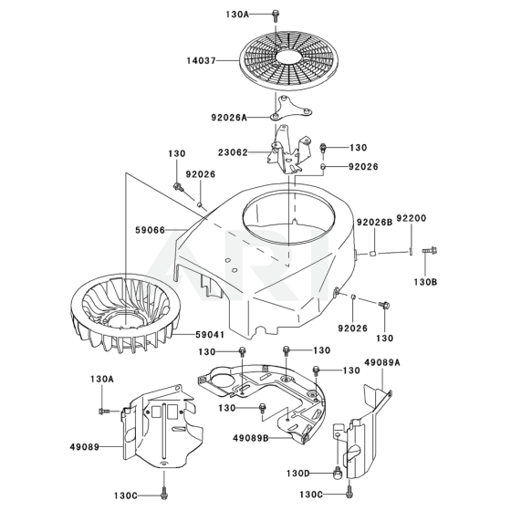 Cooling Equipment for Kawasaki FH531V Engine