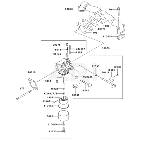 Carburetor for Kawasaki FH541V Engine