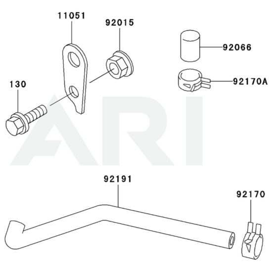 Fuel Tank / Fuel Valve for Kawasaki FH541V Engine