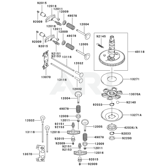 Valve / Camshaft for Kawasaki FH580V Engine