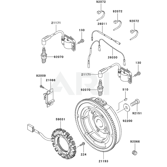 Electric Equipment for Kawasaki FH601D Engine