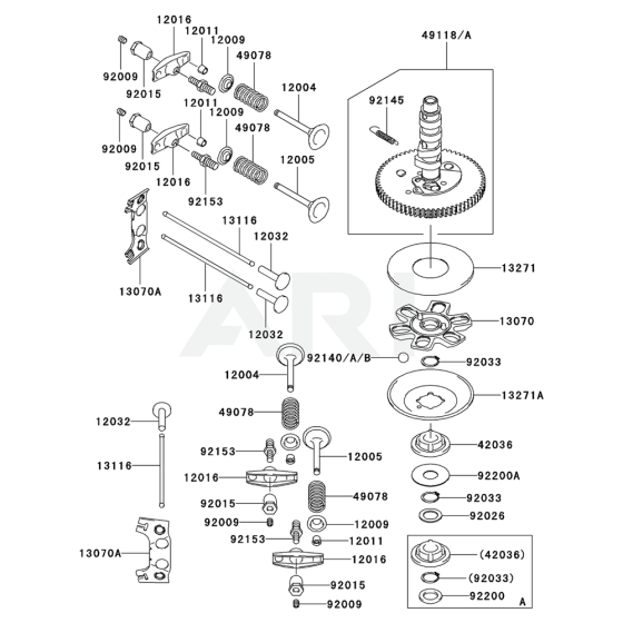 Valve / Camshaft for Kawasaki FH661V Engine