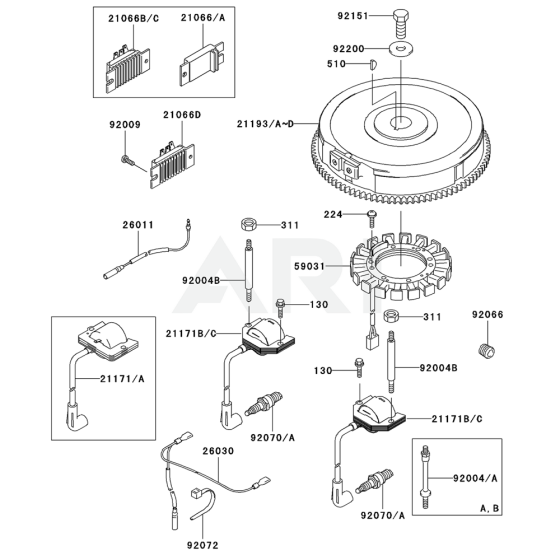 Electric Equipment for Kawasaki FH680V Engine