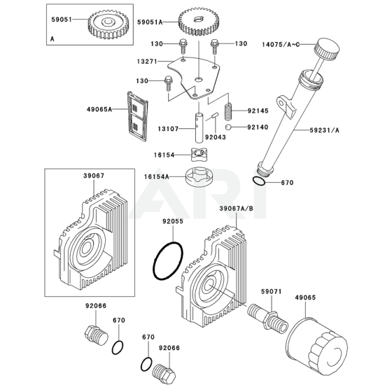 Lubrication Equipment for Kawasaki FH721V Engine