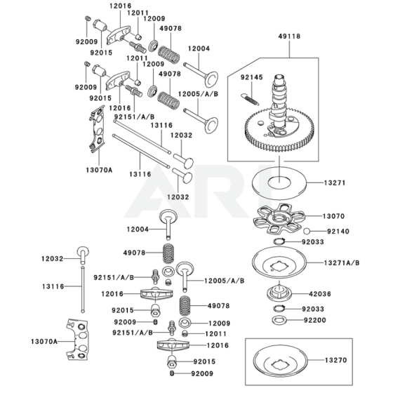 Valve / Camshaft for Kawasaki FH721V Engine