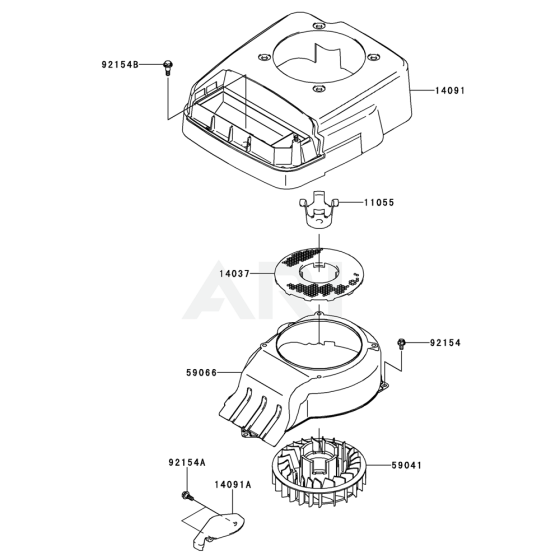 Cooling Equipment for Kawasaki FJ180V Engine