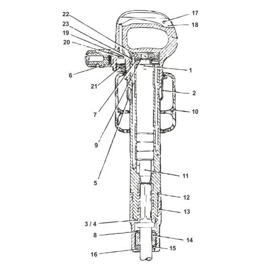 Inlet Nipple for Chicago Pneumatic FL22 Claydigger - Replaces F035769