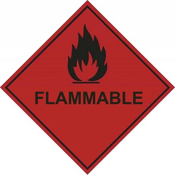 Flammable Hazard Warning Diamond Label