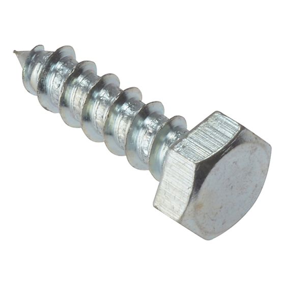 Coach Screw Hexagon Head Single Thread ZP M6 x 40mm Bag 10 by Forgefix - 10CS640