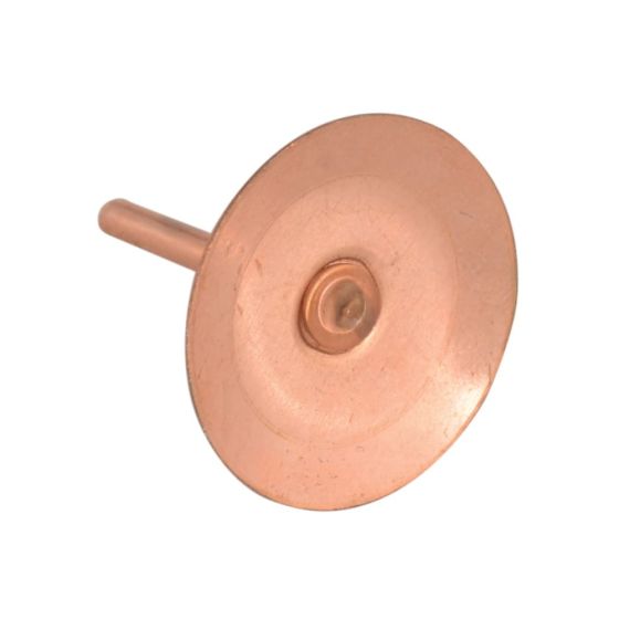 Copper Disc Rivets 20 x 20 x 1.5mm (Pack 100)