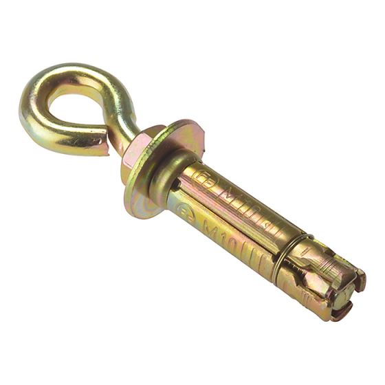 Masonry Anchors, Eye Bolt, Zinc Yellow Passivated, Bagged