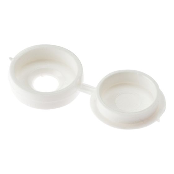 Hinged Cover Cap White No. 10-12 Bag 100 by Forgefix - 100HCC0L