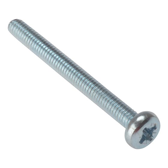 Machine Screw, Pozi Pan Head, Zinc Plated, Bagged