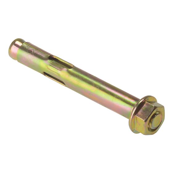 Sleeve Anchors, Hex Nut Type, Zinc Yellow Passivated, Bagged