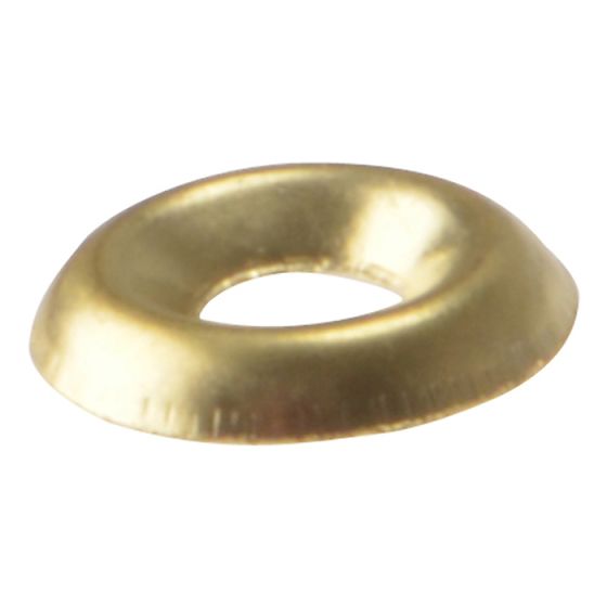 Screw Cup Washers, Solid Brass Polished, Bagged