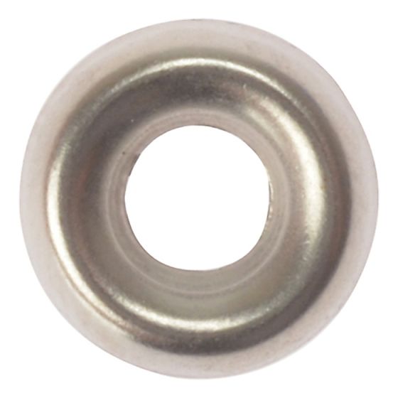 Screw Cup Washers Solid Brass Nickel Plated No.6 Bag 200 by Forgefix - 200SCW6N