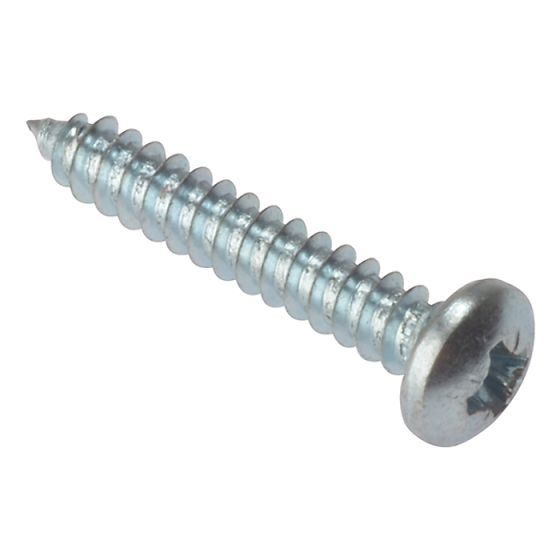 Self-Tapping Screw, Pozi Pan Head, Zinc Plated, Boxed