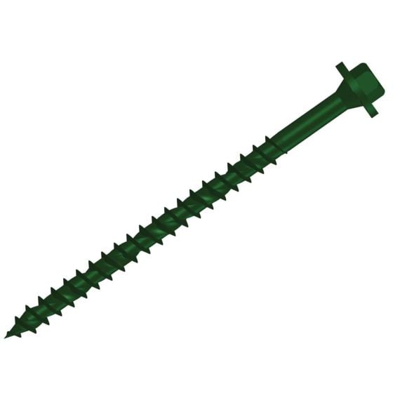 Hexagonal/Torx Compatible Timber T30 Screws Green 7x200mm Tub 50