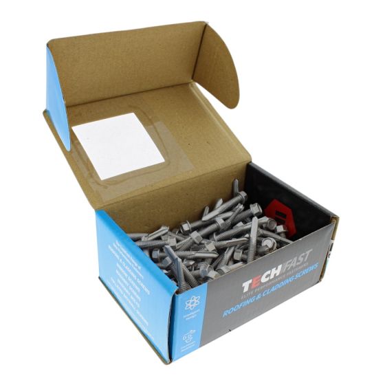 TechFast Roofing Sheet to Steel Hex Screw No.5 Tip 5.5 x 40mm - Box 100