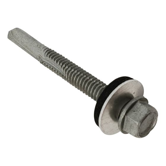 TechFast Roofing Sheet to Steel Hex Screw & Washer No.5 Tip 5.5 x 70mm x100