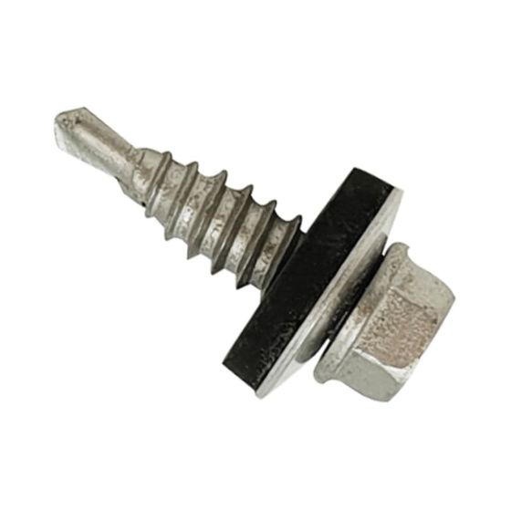 TechFast Self-Drilling Stitching Hex Screw & Washer No.1 Tip 6.3 x 22mm x100