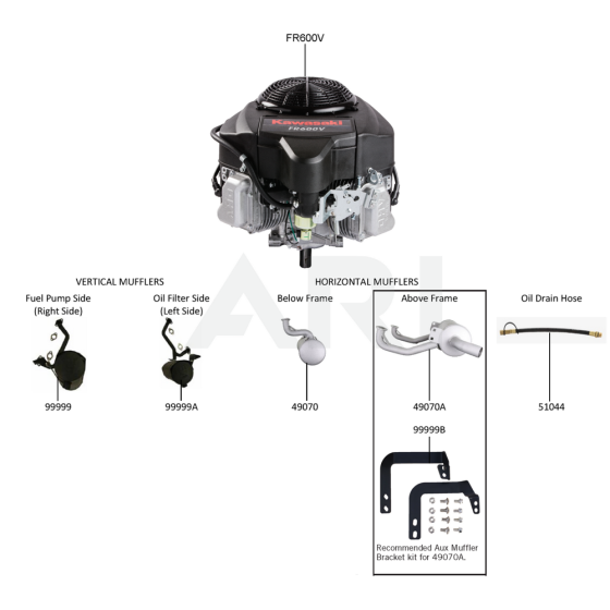 Replacement Engine / Accessories for Kawasaki FR600V Engine