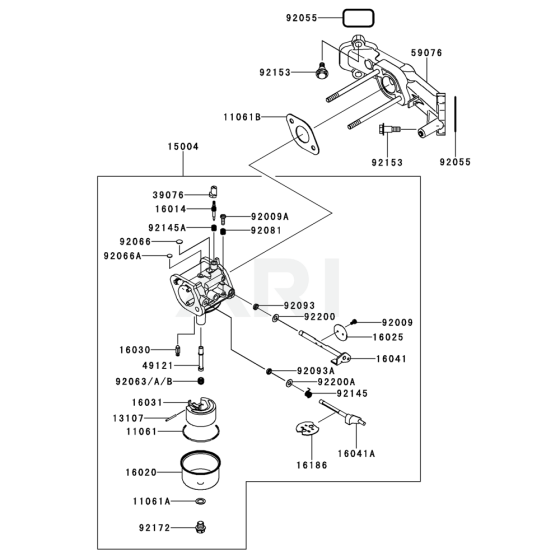 Carburettor for Kawasaki FR600V Engine