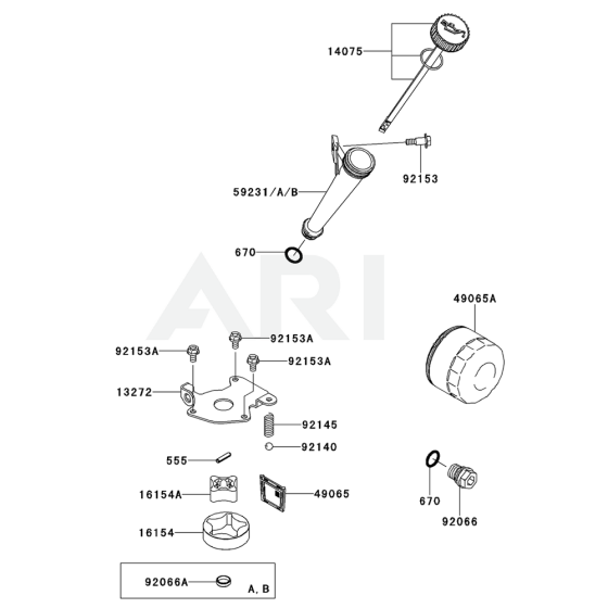 Lubrication Equipment for Kawasaki FR651V Engine