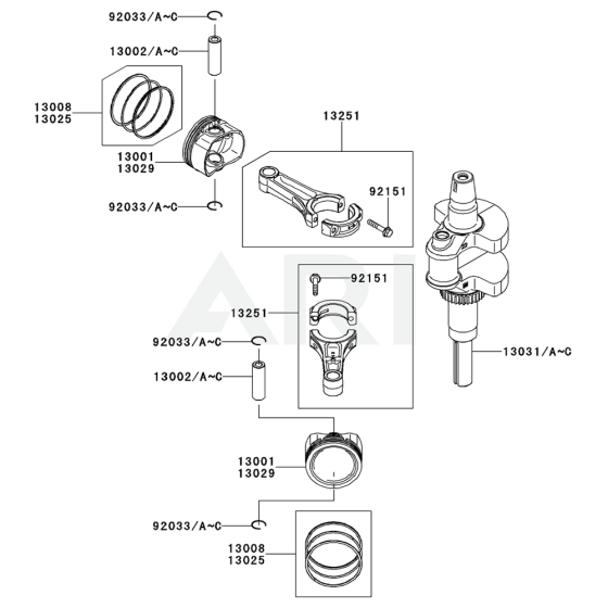 Starter for Kawasaki FR730V Engine