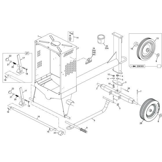 Frame Assembly for Altrad Belle Premier 175XT & 200XT Site Mixer