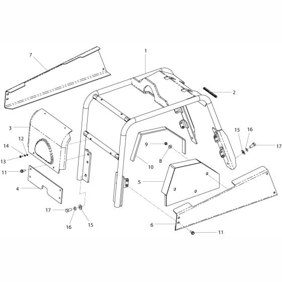 Frame Assembly for Altrad Belle RPC45 Reversible Plate (up to SN 030507)