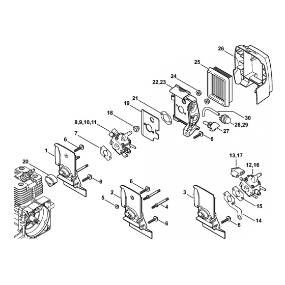 Stihl Carburetor Housing & Air Filter
