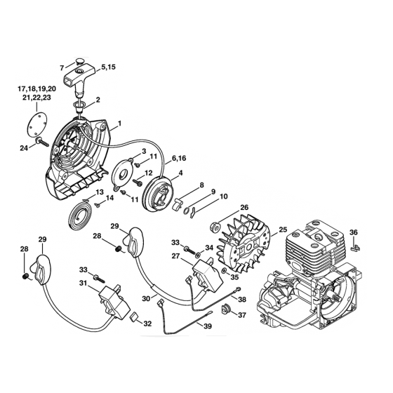 Stihl FS120 FS200 FS250 Starter
