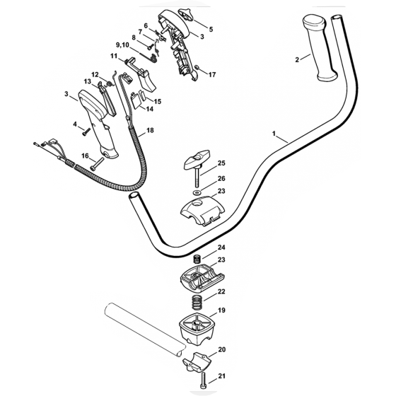 FS130 FS130r Bike Handle