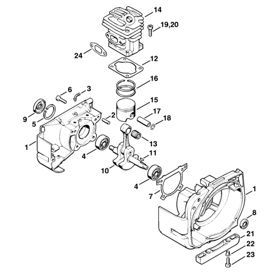Stihl Crankcase Cylinder