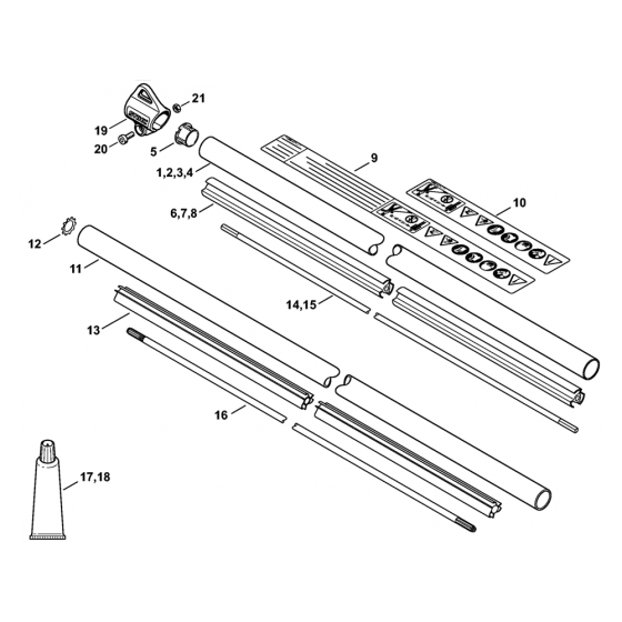 FS240 FS260 Drive Tube Assembly