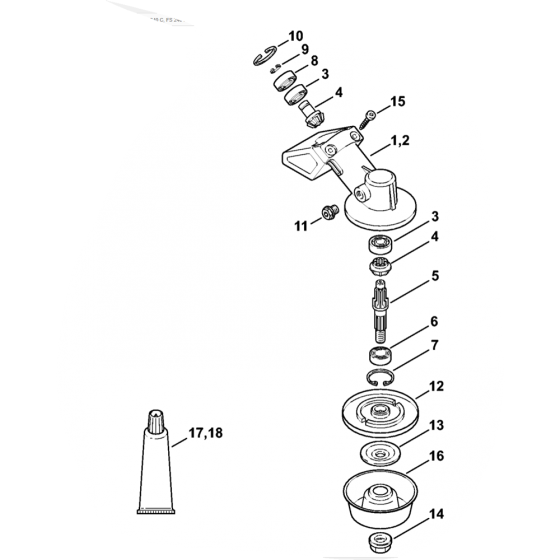 FS240 FS260 Gear Head