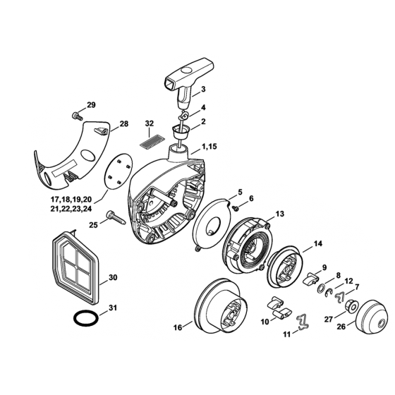 FS240 FS260 Rewind Starter