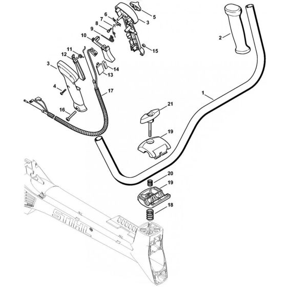 Bike handle Assembly for Stihl FS310 Clearing Saw