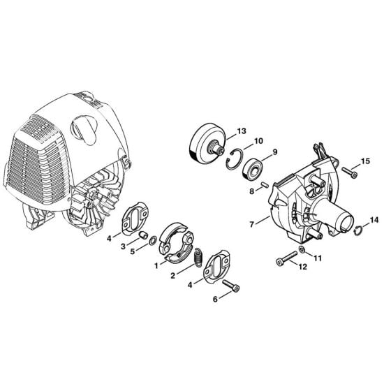 Clutch & Fan housing Assembly for Stihl FS310 Clearing Saw