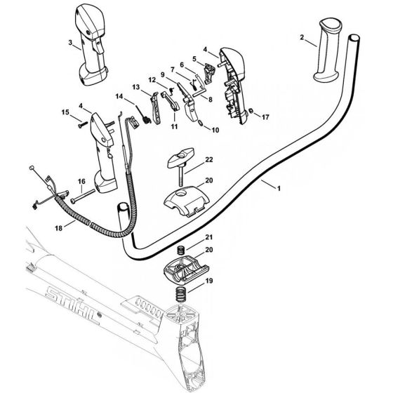 Bike handle Assembly for Stihl FS311 Clearing Saw