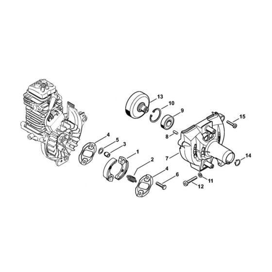 Clutch & Fan housing Assembly for Stihl FS311 Clearing Saw