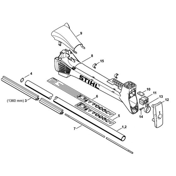 Drive tube assembly Assembly for Stihl FS311 Clearing Saw