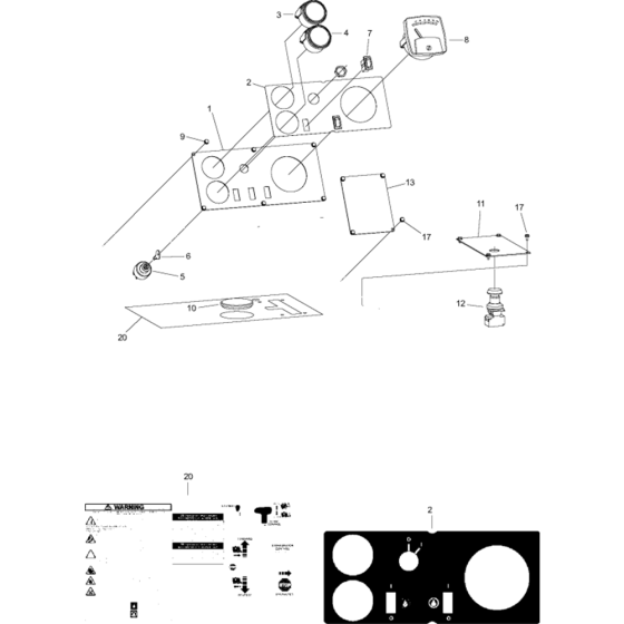 Cowl, Electrical - Gas & Electric Assembly for Husqvarna FS3500 Floor Saw