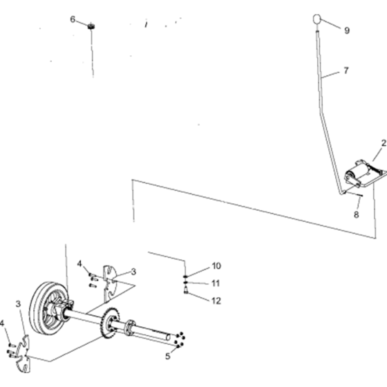 Parking Brake Assembly for Husqvarna FS3500 Floor Saw